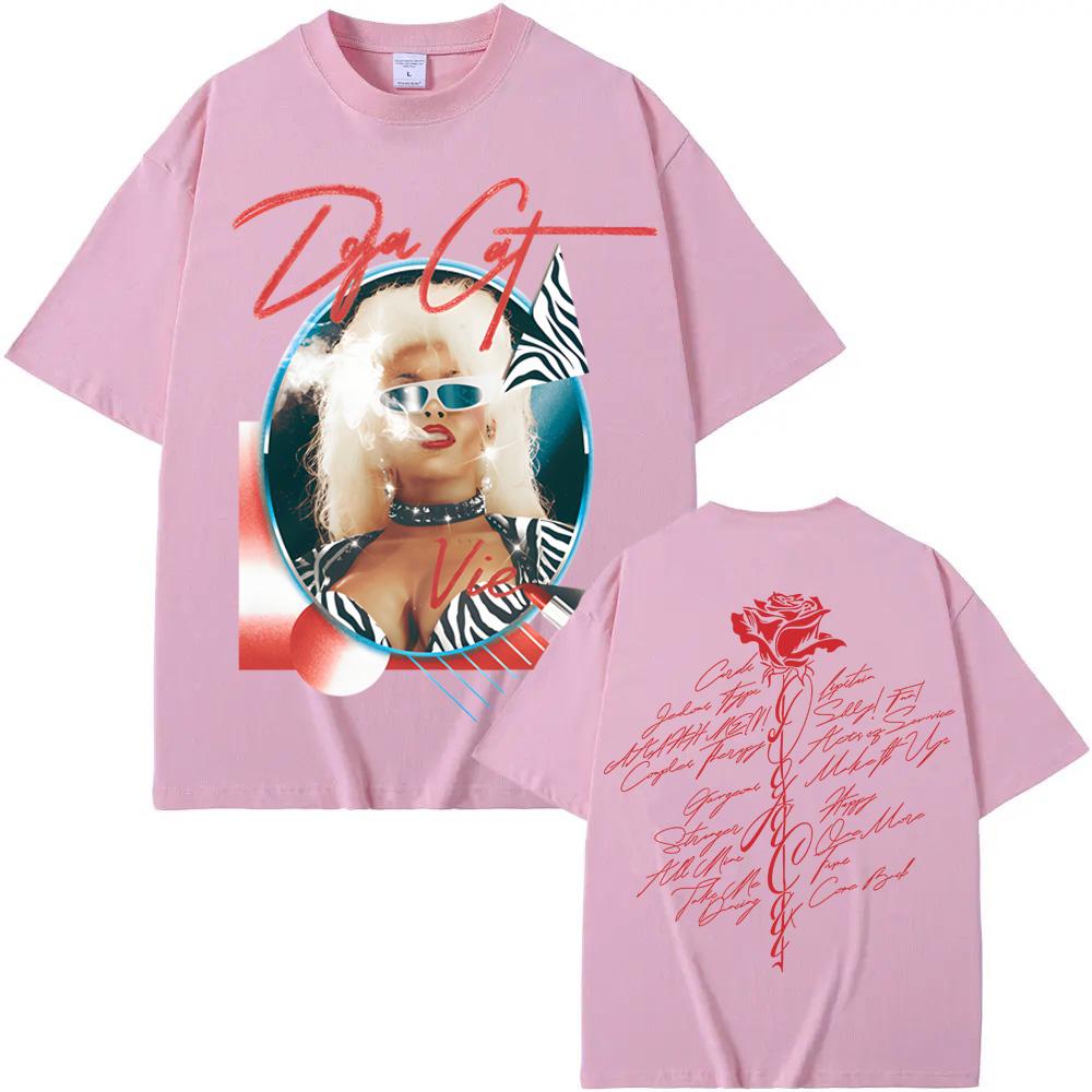 DOJA CAT UNISEX-ADULT DOJA CAT OFFIZIELLE TRACKLIST T-SHIRT Doja Cat Gleich wie Offizielle Website Hochwertiges T-Shirt Baumwolle Rundhals
