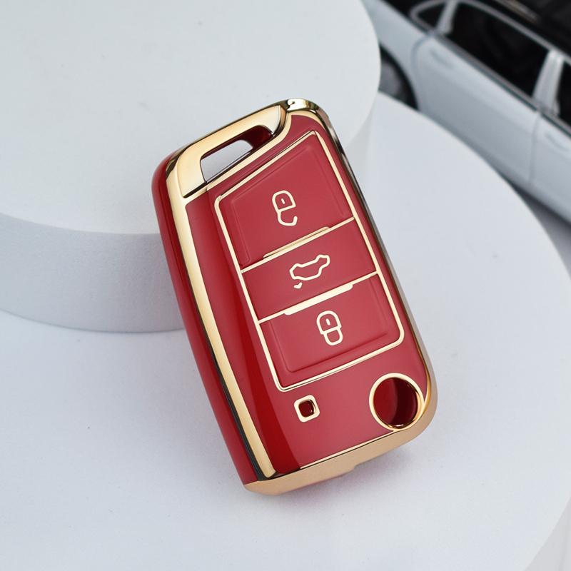 Tpu Car Key Case Cover For Vw Volkswagen Golf 7 Mk7 Tiguan Mk2 For Seat Ateca Leon Fr 2 Ibiza For Skoda Octavia A7 Shell Fob