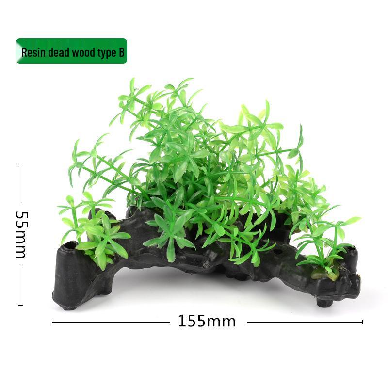 Aquarium Ornament: Simulated Rockery Bridge with Driftwood and Stone for Fish Tank Landscaping