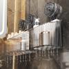 NEW Multifunctional Bathroom Suction Cup Storage Rack Wall Mounted No Punching Storage Box Cosmetics Kitchen Organizers Storage