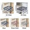Aluminum Zinc Zinc Alloy Multi-Clip Drying Rack Windproof Towel Socks Hanger Clothes Drying Rack  Skirt