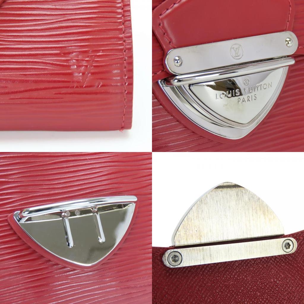 Used LOUIS VUITTON Tri-fold wallet Portefeuille Joy M6658M Epi Leather Ruby Everyday use