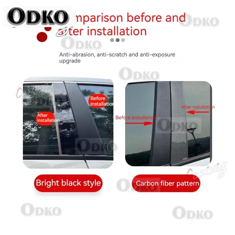 4ks Lesklá černá Lišta okenního sloupku dveří auta Dekorativní krycí lišta Pro Dodge Ram 1500 2500 3500 2009-2018 Samolepky na auto