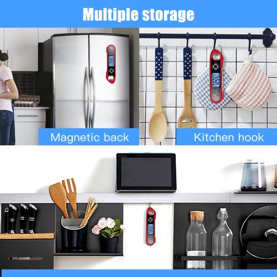 Ofen Fleisch Sicher Sofortablesend 2 in 1 Doppel-Sonde Lebensmittel Thermometer