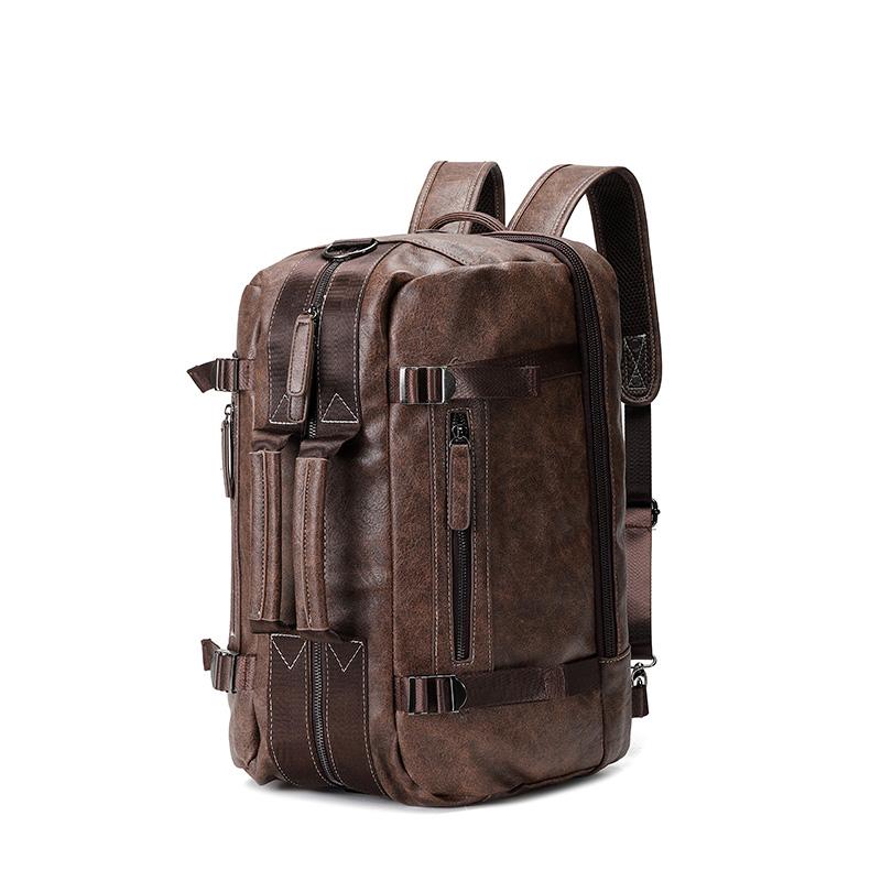 

Fashion High Quality Solid PU Backpacks Large Capacity Sense of Luxury Multifunctional Durable Men s Travel Bags 2025 Casual New