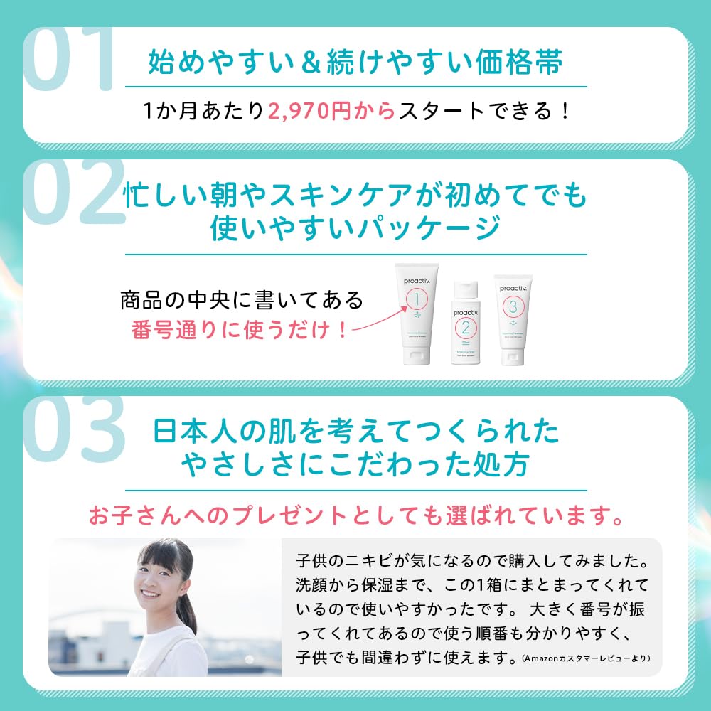 Proactiv Trial Kit 1 bottle of medicated facial cleanser 1 bottle of medicated lotion 1 bottle of medicated cream Acne Medicated Acne Care Teenagers