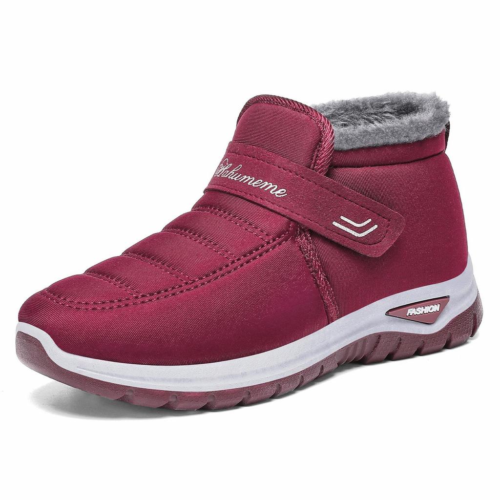 Women's Plus Size Fleece-Lined Cotton Snow Boots - Warm, Thickened, Short Boots for Middle-aged and Elderly Couples