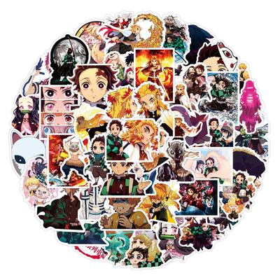Set of 50 Demon Slayer Cute Anime Waterproof Cute and Stylish Cartoon DIY Stickers for Water Cell Sticker Anniversary Stationery Stickers, Stickers,