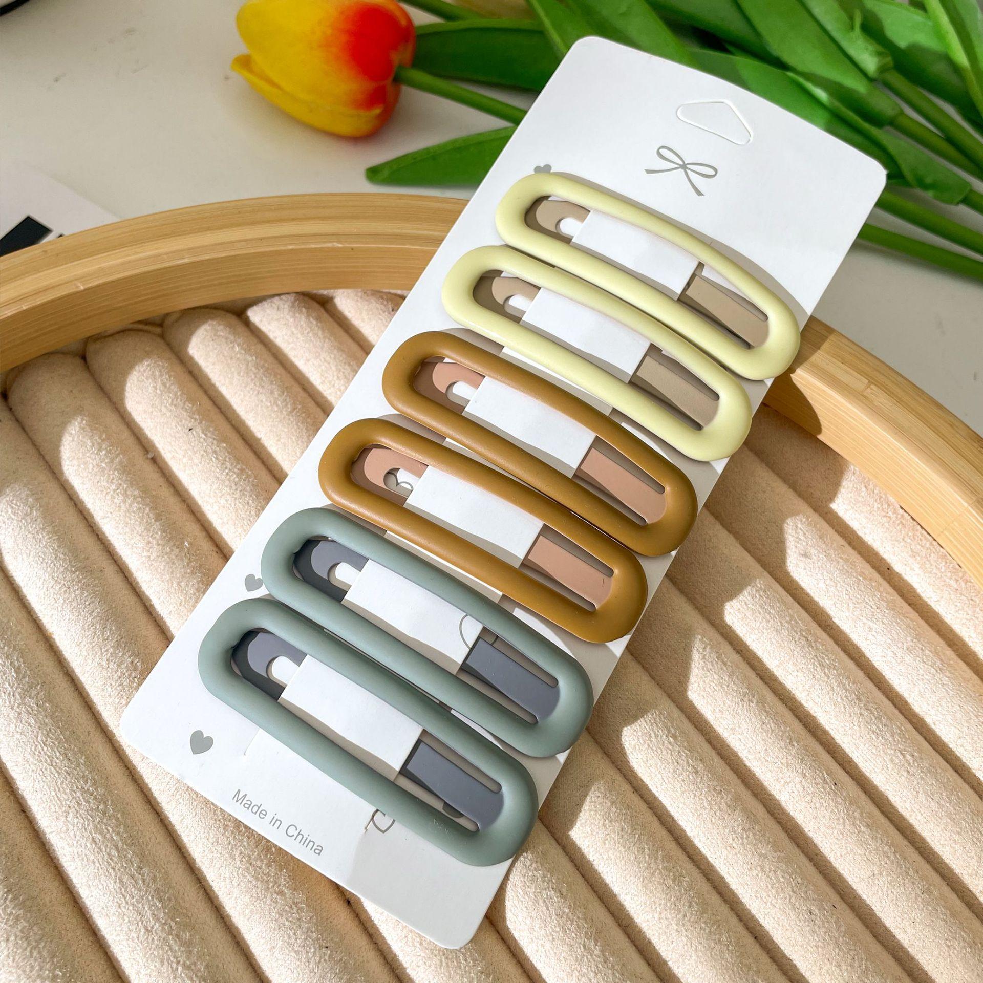 

Summer New Hair Clip Dopamine Frosted Hair Clip Women s Bangs Side Oval Duckbill Clip Sweet Girl Hair Clip Hair Accessories