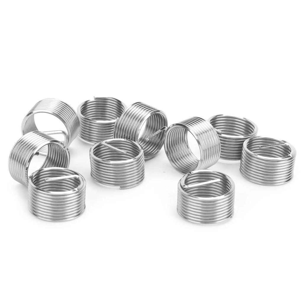 10Pcs Wire Thread Insert Screw Bushing Coiled Threaded Expansion Conversion Tool M18x1.5x1D
