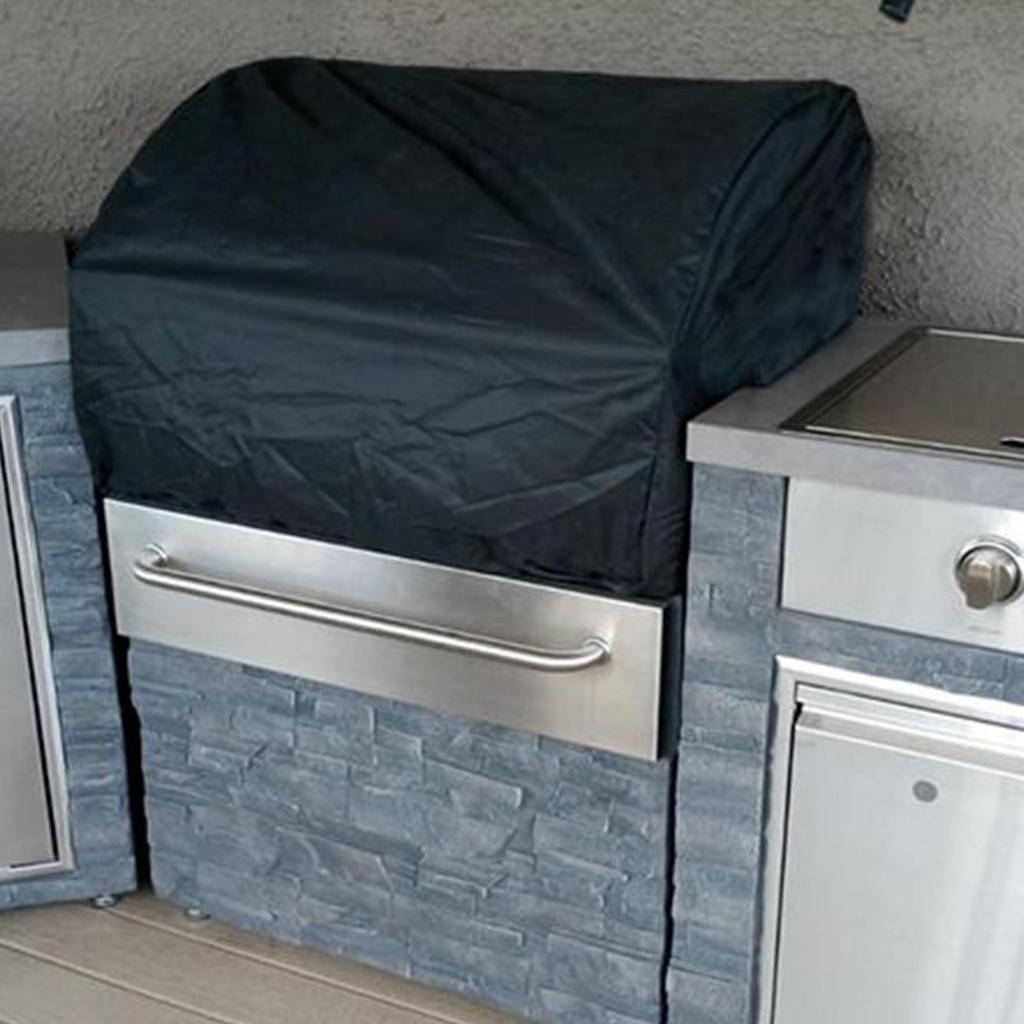 Built in Grill Cover BBQ Grill Top Cover 210D Oxford Fabric Waterproof Barbecue Cookware Protector for Backyard Yard Patio Lawn