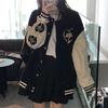 Women's Autumn/Winter 2025 Color Block Loose Fit Baseball Jacket - Trendy BF Lazy Style