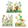 Micro Flower Building Blocks Mini Bricks Particles Eternal Life Flowers Home Decoration Assembling Puzzle Toy with Acrylic Cover