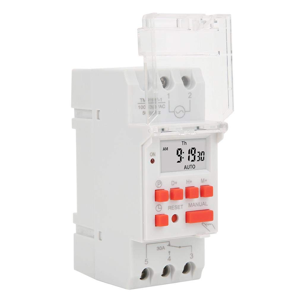 AC100-130V 30A Timer Switch On/Off Timer Control 24 Hours 7 Days Programmable Time Relay TM919B-1 Light Fan Digital Switch