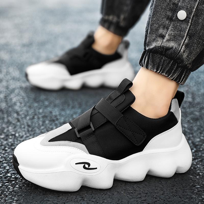 Fashion Black Designer Style Men Shoes Comfortable Men's Thick Platform Sneakers Fashion Casual Sports Trainers Tenis Dad Shoes