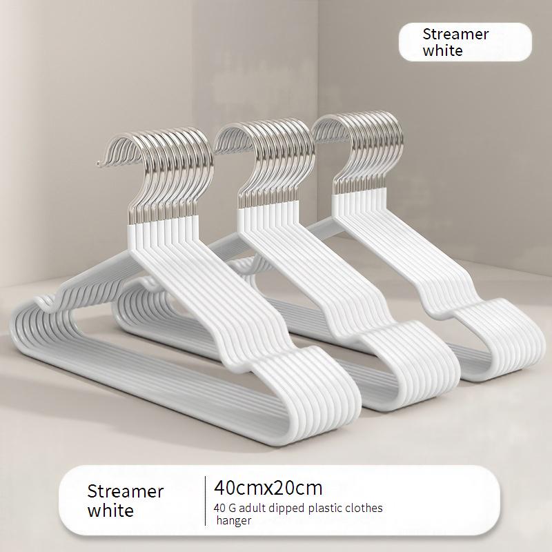 

10 шт. Пластиковая вешалка с покрытием, утолщенная вешалка, бесшовная поддержка для взрослых, детская вешалка, нескользящая, для домашнего использования