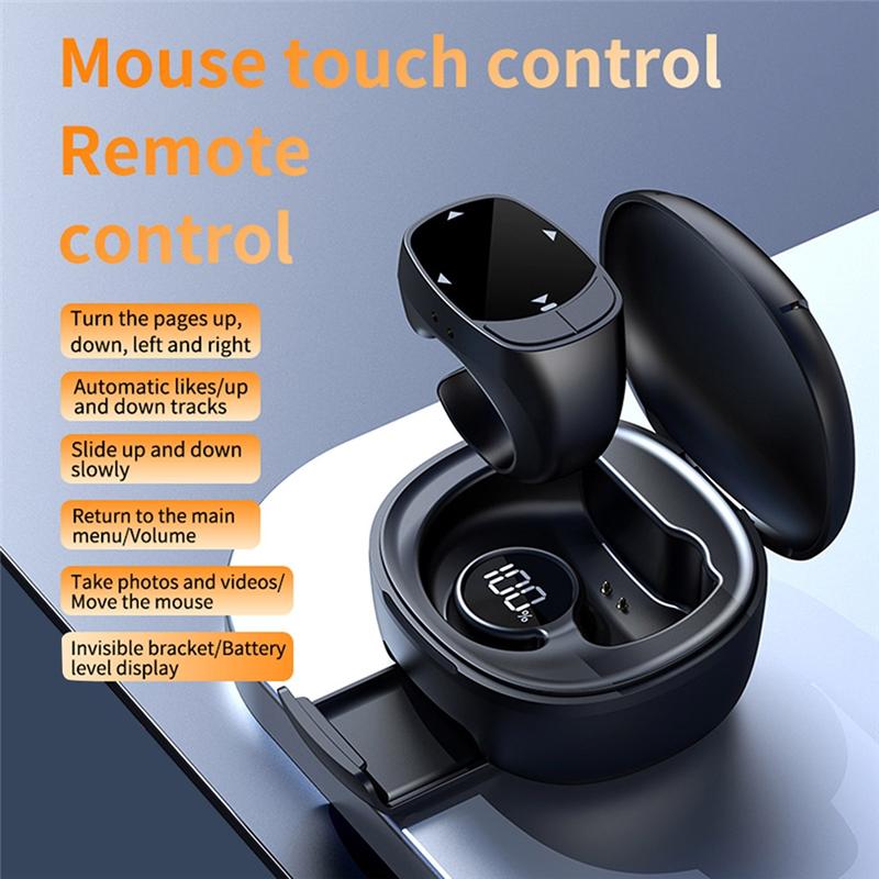 JX-12 Pro E-Book Page Turner Touch Screen Clicker Bluetooth Wireless Ring Remote Control Video Photo Shooting