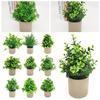 Kreatives Grünes Blatt Kunstrasen Bonsai mit Blumentopf Verzierung Topfpflanze Foto Requisiten Kunstblumen Topf Geschenk