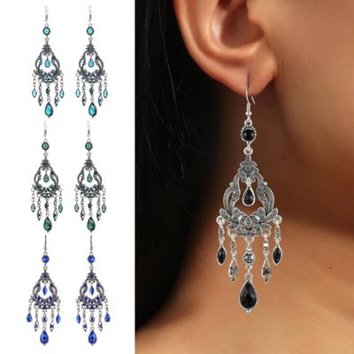 1 Pair Hook Earrings Boho Style Hollow Flower Design Drop Earrings with