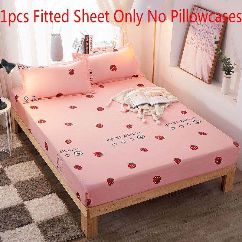 Luxurious Floral Print Fitted Sheet Set With Soft Polyester And Elastic Band Comfort