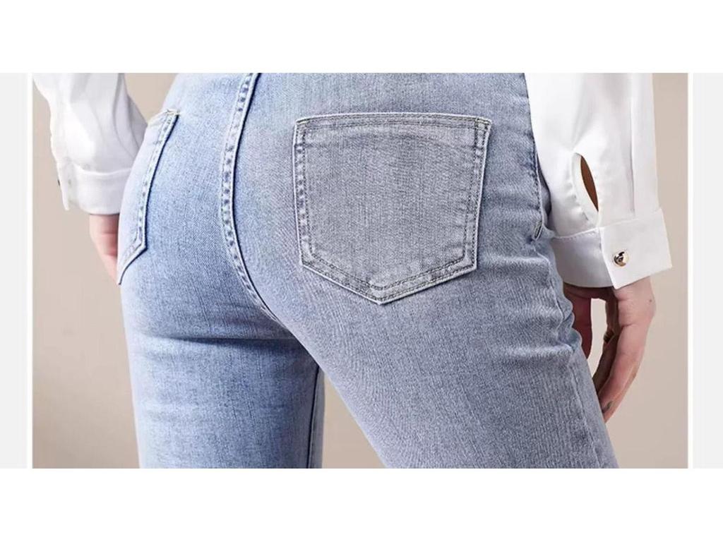 Women's High-Waist Hip-Lifting Micro-Flare Jeans, Summer 2025, Slimming Long Pants, Tummy Control, Thin Material, Perfect for Tall Women.