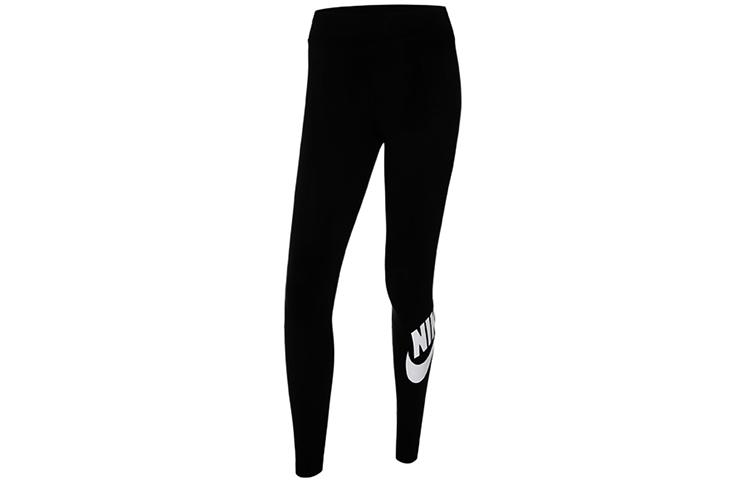 

Nike Sportswear Women s Essential High Waisted Logo Leggings Black/White CZ8528-010 L