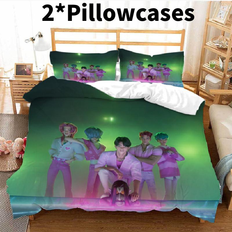 Kpop Hunters Demon Digital Print Duvet Cover Pillowcase Set Bedding Bedroom