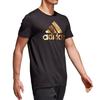 Adidas Logo Print Sports Short Sleeve T-Shirt Men Tops Black CV4507