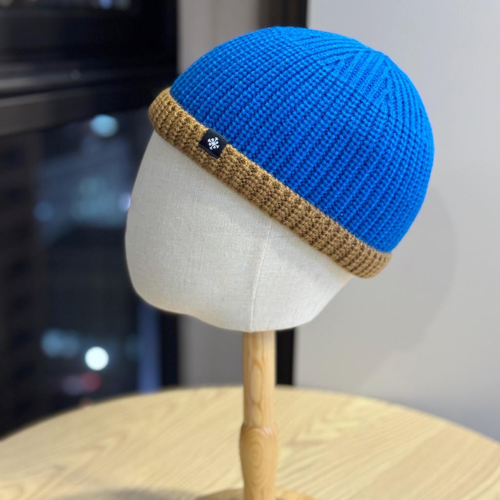 Landlord Knitted Hat for Men and Women Short Watermelon Woolen Hat Dome Cold Hat Autumn and Winter Warm Casual Pullover Melon Skin Hat