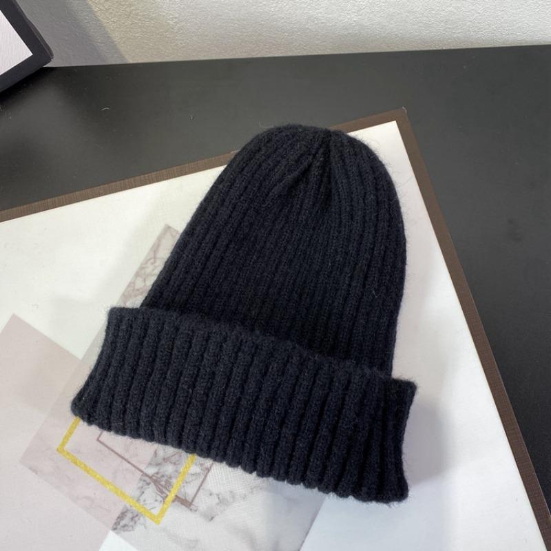 

Шерстяная шапка женская универсальная милая студенческая теплая для лица маленькая шапка женская осень и зима трендовая вязаная шапка M（52-58cm）