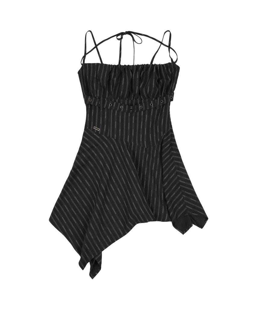 Ordinary Holiday Flare Sleeveless Mini Dress [Black]