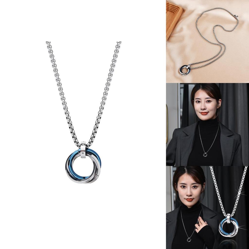 Trendy Titanium Steel Necklace For Men And Women With Minimalist Geometric Design Ideal For Casual Wear And Gifts