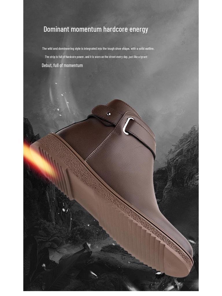 2024 Winter Men's Retro Martin Boots with Warm Velvet Lining