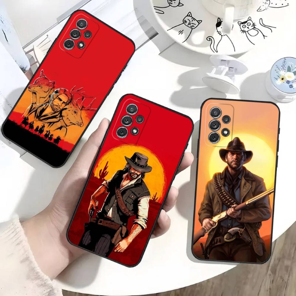 Red D-Dead R-Redemption 2 Phone Case For Samsung S25,S24,S21,S22,S23,S30,Ultra,S20,Plus,Fe,Lite,Note,10 Black Soft Shell