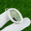 Natural Moss Prehnite Gemstone Pendant Green 925 Sterling Silver Indian Jewelry