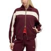 Puma T7 Relaxed Comfortable Versatile Sports Loose Color-Block Drop-Shoulder Jacket With Small Logo Double Zipper Women Jacket Burgundy 633960-96