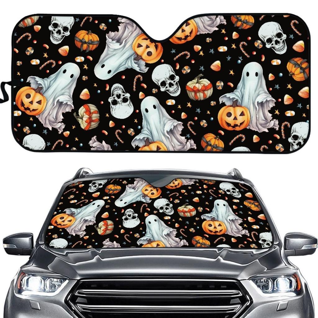 Halloween Funny Print Summer Car Glass Visor Insulation Car Visor