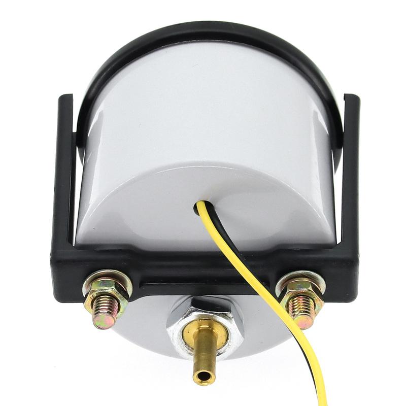 Turbo Boost Gauge -1 To 2 Bar -30-30 PSI In.Hg White LED Black Face 52mm Car Boost Meter with Sensor for Gasoline Racing Car 12V