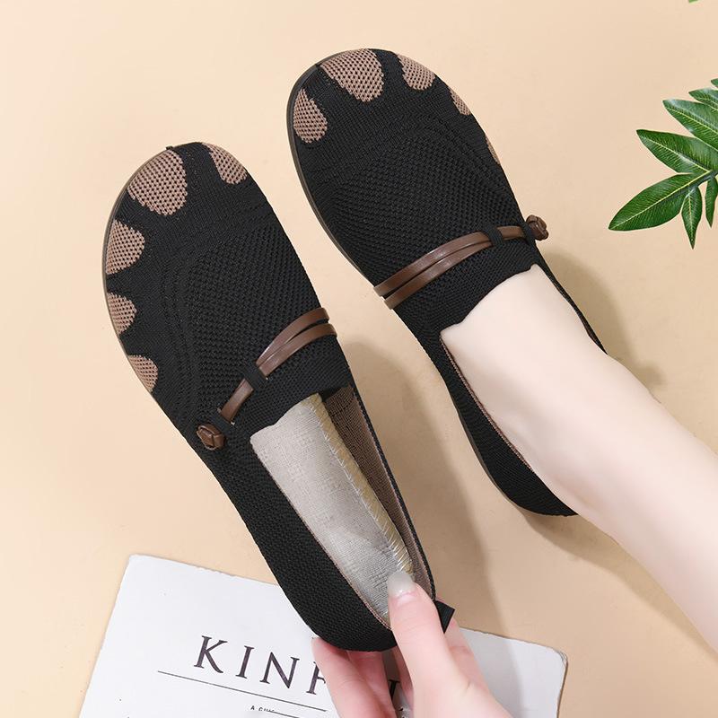Schuhe Damen Frühling und Herbst neue Mode lässige Einzelne Schuhe Damen flacher Mund ein Pedal Mutterschuhe keine müden Füße Faulenzerschuhe Damen