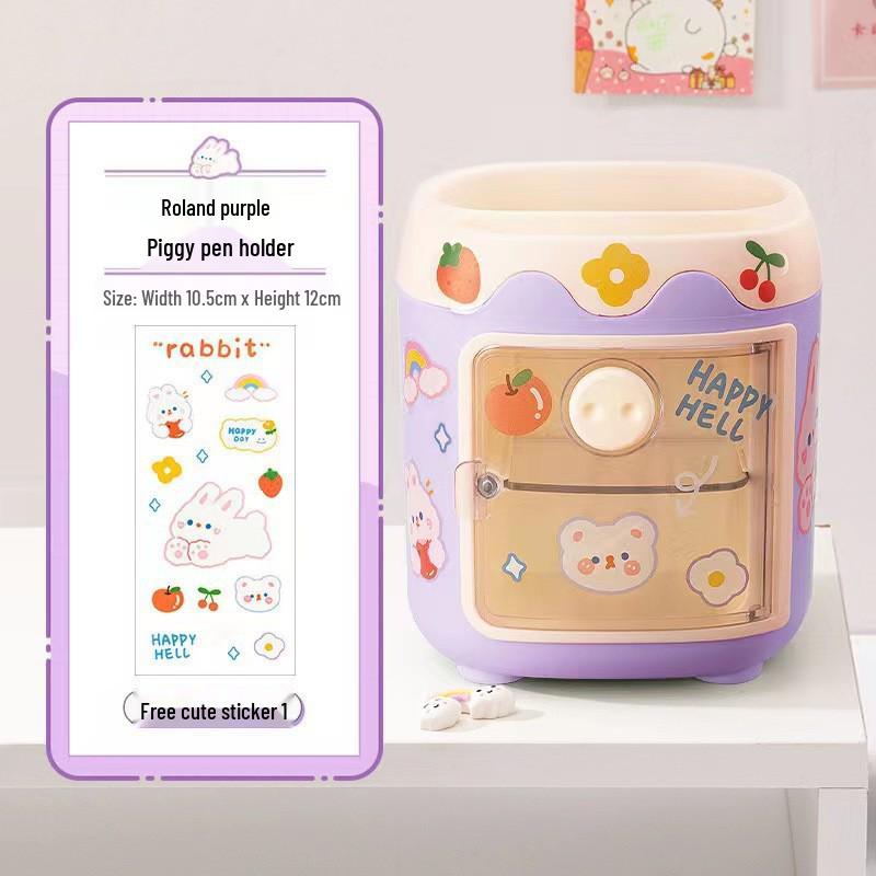Multifunctional Cute Cartoon Pen Holder for Kids - Desktop Storage Box