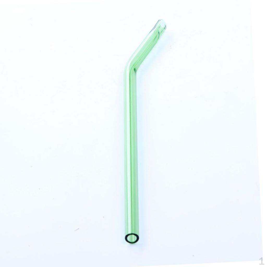 1 Piece of Glass Drinking Straws (colored) Grass Green