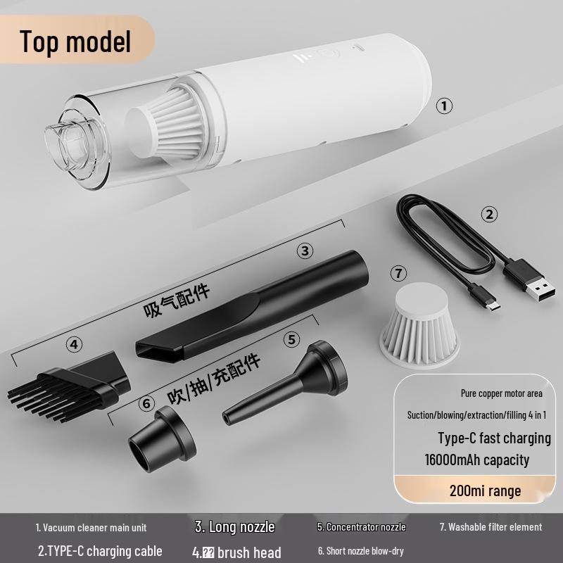 "Wireless Handheld Car Vacuum and Blower - Powerful, Rechargeable for Home and Car Use"