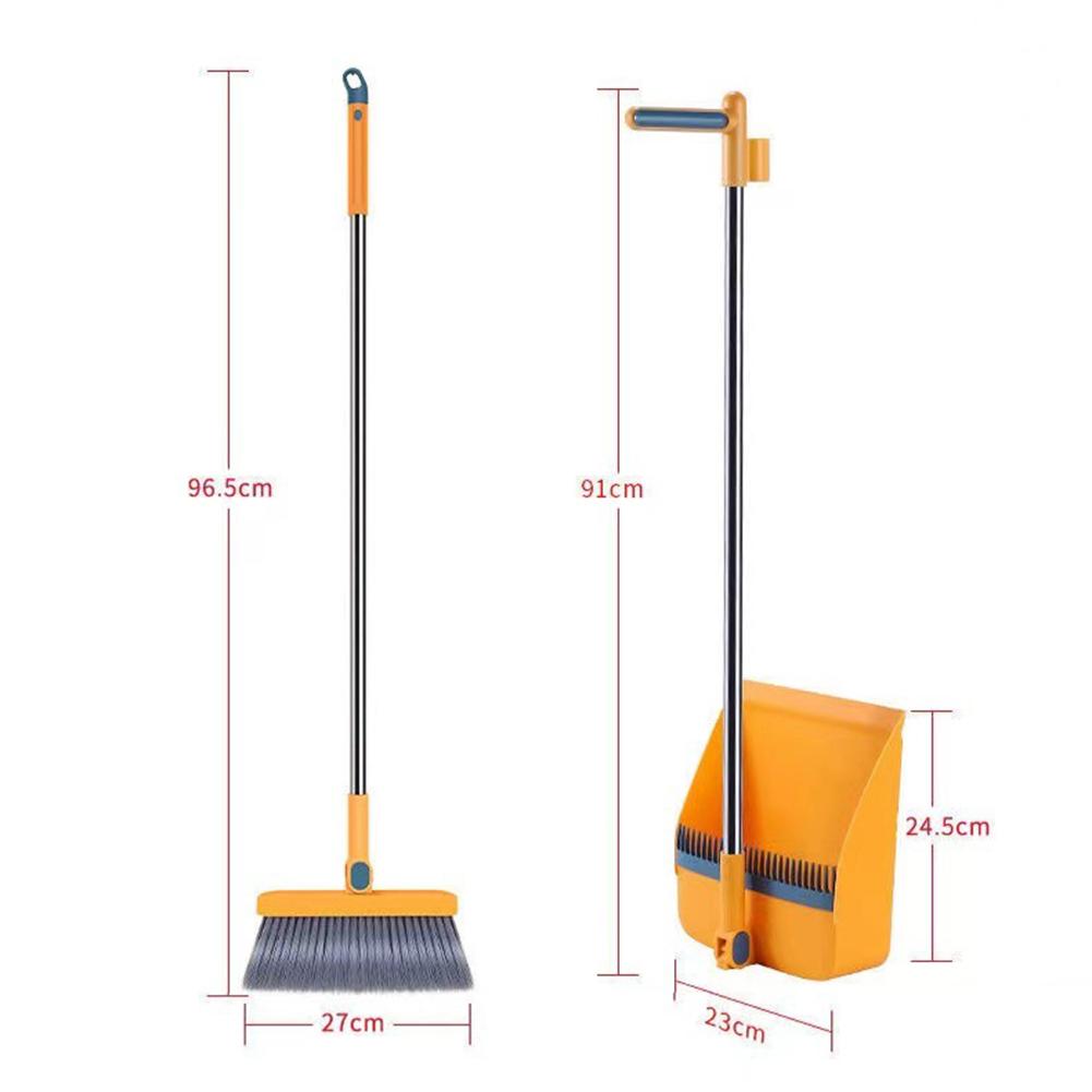 Foldable Brooms Dustpan Set Comfort Grip Long Handle Dustpan Set For Kitchen Resturants