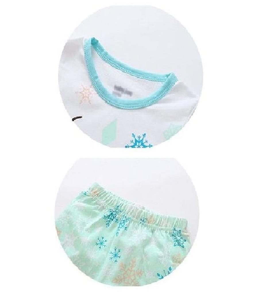 Sunkids Pajama Long Sleeve Sizes and Soft To the Touch Kids' Set, & Pants, 90-130cm, Fall/Winter, 100% Cotton, Cute, Soft, Comfortable, (White 1, 90)