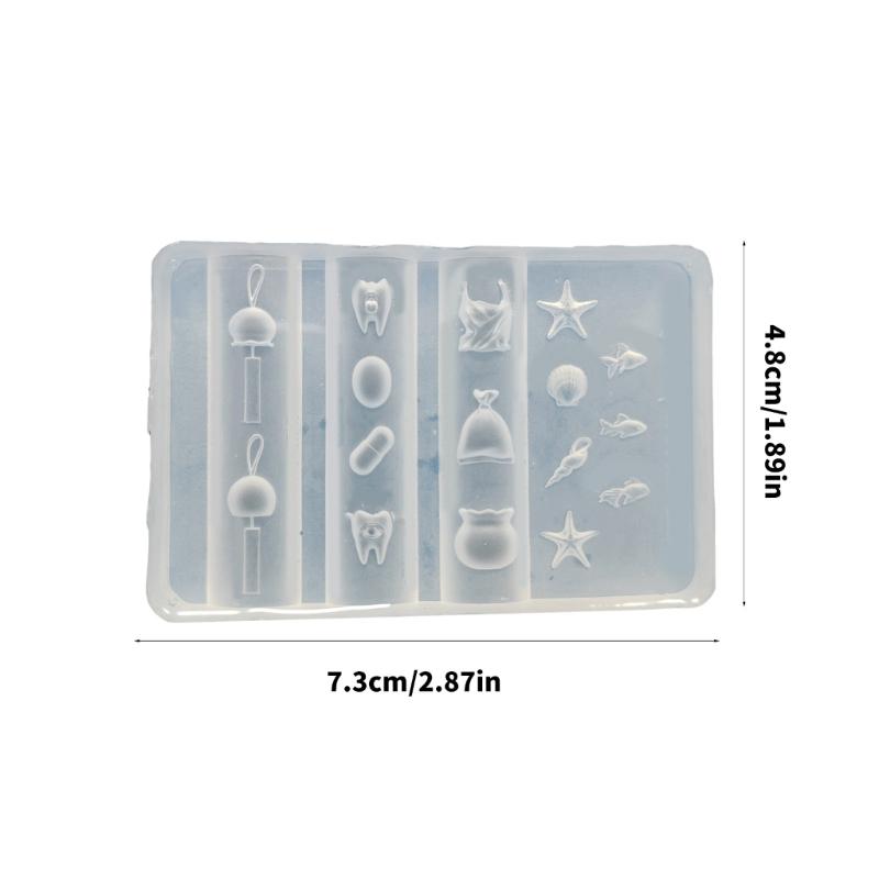 Nail Art Moulds Silicone Template Nail Designing Tool Ocean Series Silicone Handmade Molds for Manicure Creation