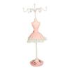 Model Dress Jewelry Display Stand Resin Iron Space Saving Earring Necklace Hanging Mannequin