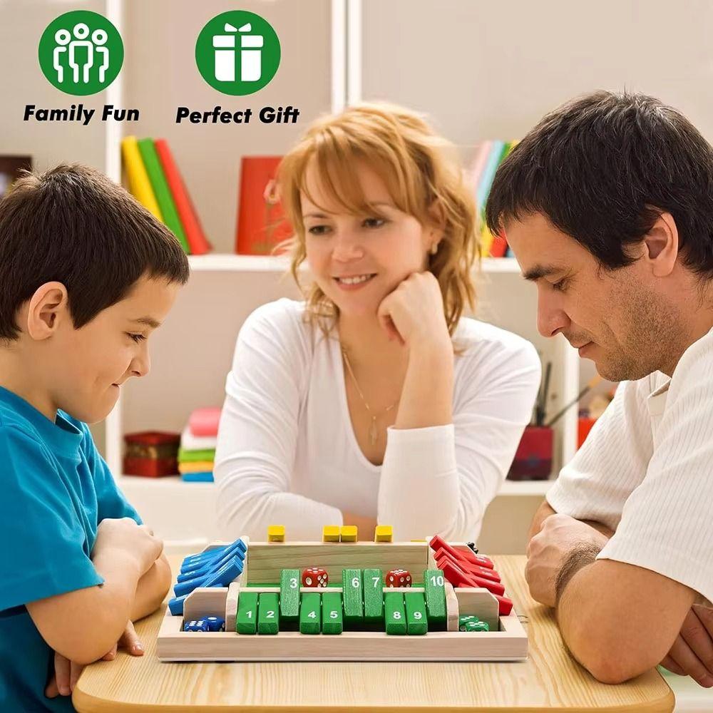 Educational Toys Wooden Number Game Developing Intelligent Four-Sided Flip Card Game  Parent-Child