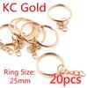 20pcs 25mm 28mm 30mm Rings Keychain Key Ring Chain Multi-colors Round DIY Jewelry Making Accessories Findings