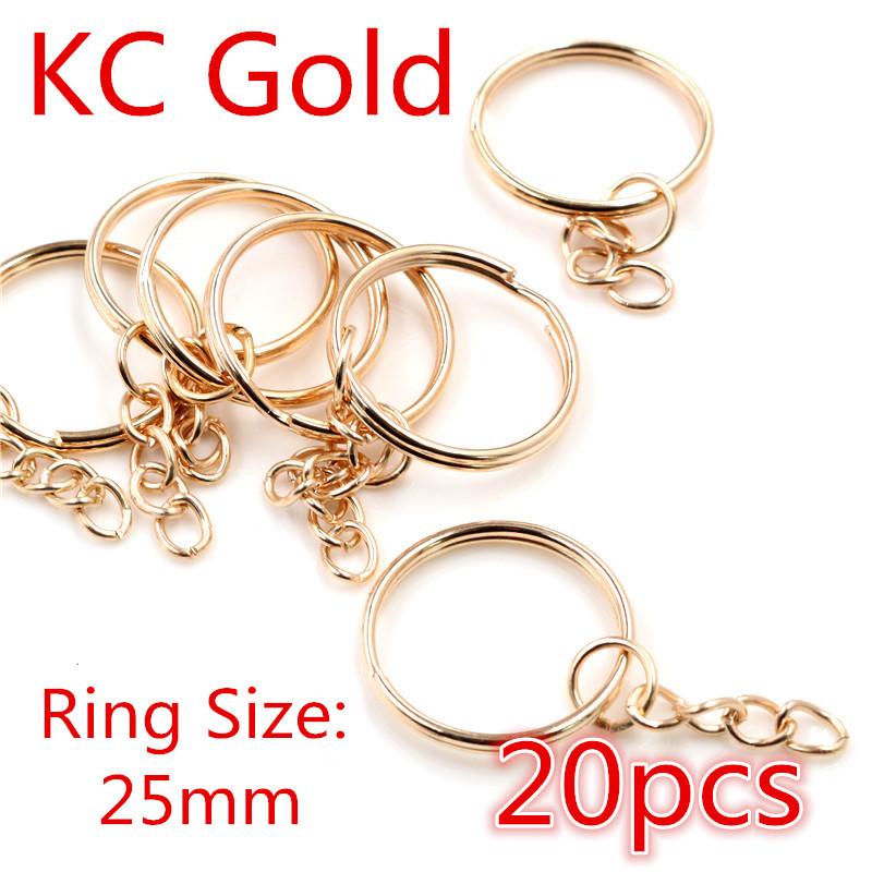 20pcs 25mm 28mm 30mm Rings Keychain Key Ring Chain Multi-colors Round DIY Jewelry Making Accessories Findings