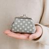 Punktmuster Münzbörse, Damen Canvas Kleingeldbörse, Kussverschluss Beutel für Bargeld Münzen Karten Schmuck Ohrhörer